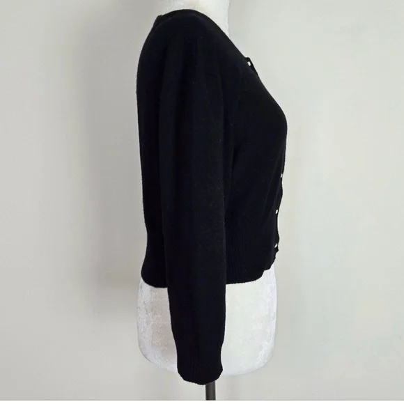 VINTAGE Cashmere Cropped Cardigan - Picture 3 of 5